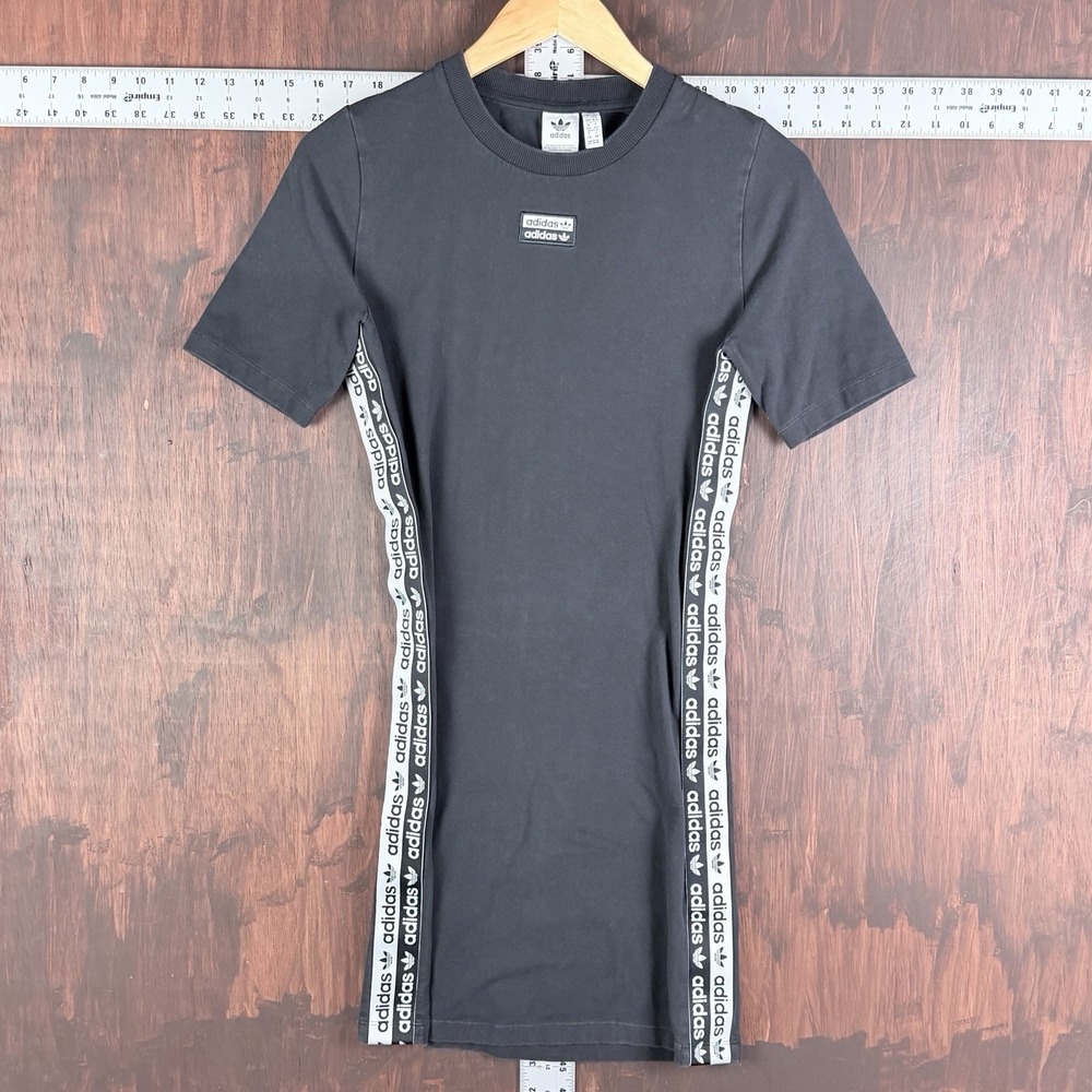 Adidas Originals Classic 3 Stripes Tapr Dress Black White Womens Medium‎ EC0752